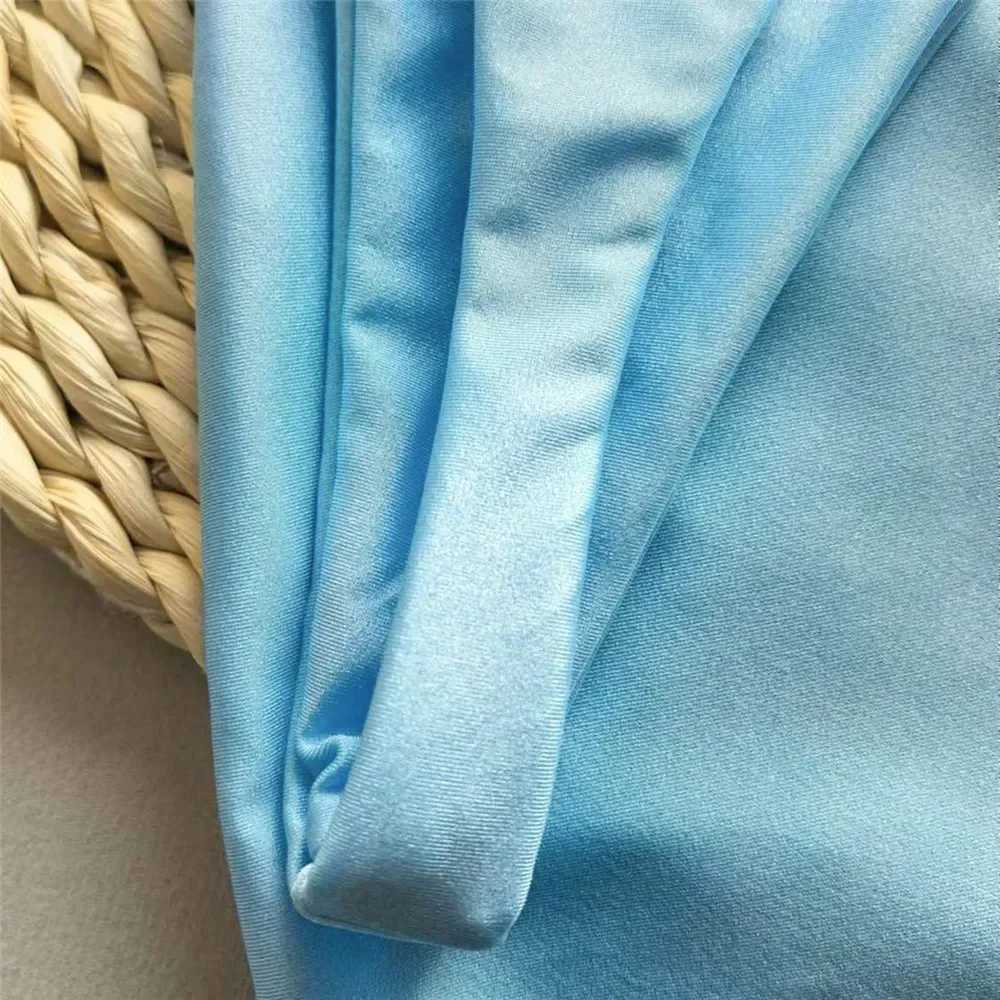 Light Blue Micro Bikini Thong Pushup Sexy Swimsuit Cover Ups Women Sun Metal Buckle Swimwear Bathing Suit Bikinis Sets 2025 NewW250214