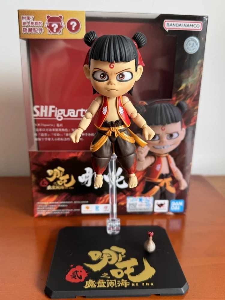 Nezha 2 Conquers The Dragon King Shf And Zha Ao Bing 2025 Movie Anime Figure Joints Mobility Desktop Collect Model Gifts Genuine X250214