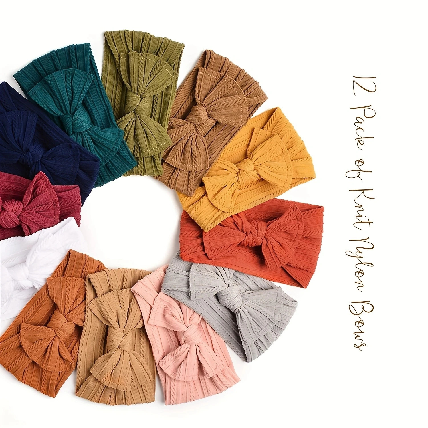 12PcsSet Baby Bow Headband Elastic Nylon Hairbands for Kids Girls born Infant Headwear Hair accessories for Children 250121