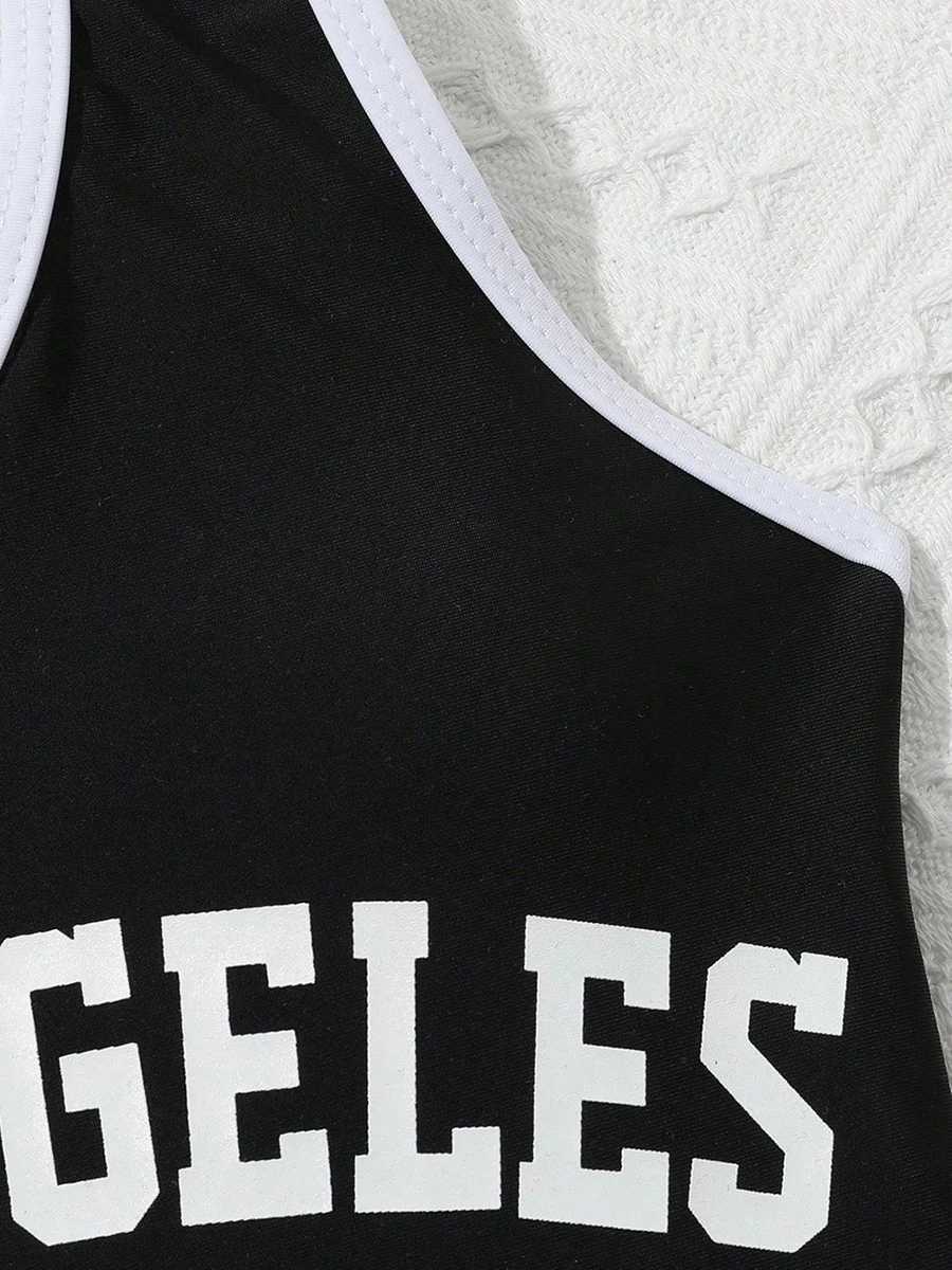 2024 Print Girls Swimsuit Two Piece Kids Swimwear Female Childrens Bathers Bathing Swimming Swim Suit BeachwearXJ250214