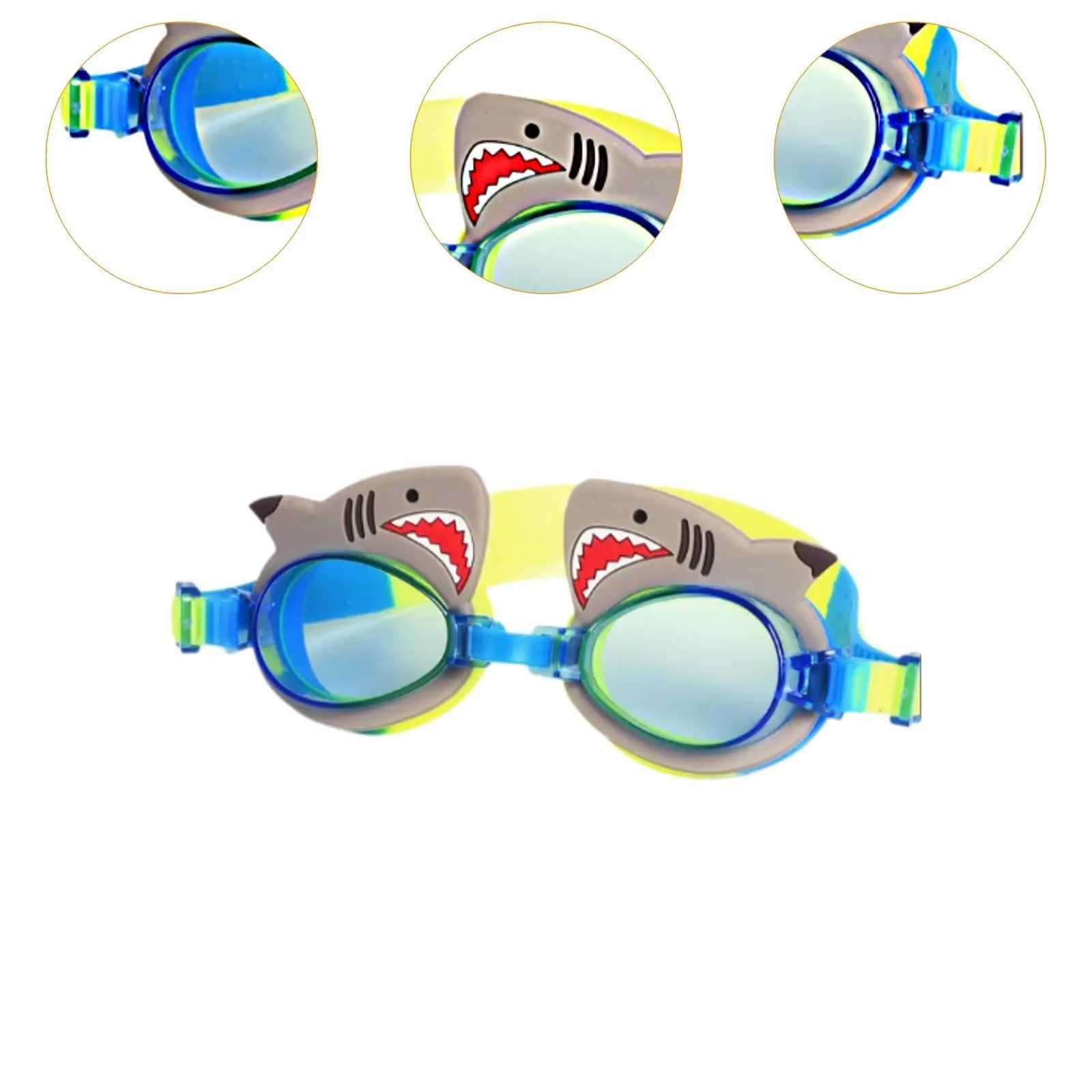 Kids Swim Goggles Shark Shaped Anti Fog Goggles for Water Sports Youths Z250215