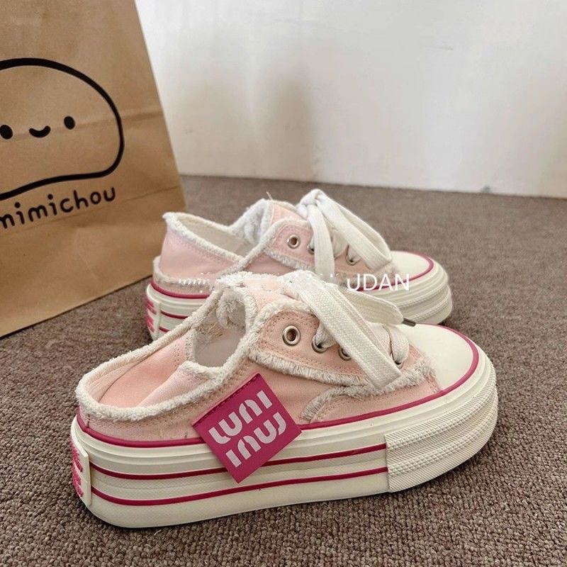 Women's Thick Sole hot Sneakers Casual Outdoor White, Pink, Blue - Comfortable & Stylish for 2024
