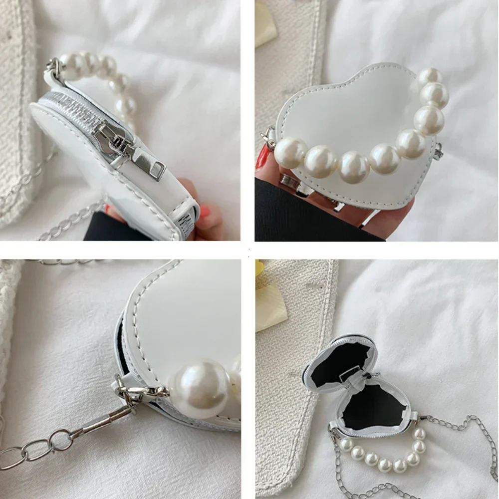 Love Mini Small Bag Female 2024 High-grade Texture Heart-shaped Small Bag Girl Heart Niche One-shoulder Messenger Bag Purse 250207