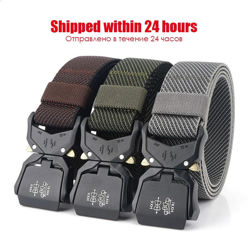 VATLTY 125/140cm Elastic Belt Men Aluminum Alloy Quick Release Buckle Comfort Stretch Belt Military Tactical Girdles Male Army 250213