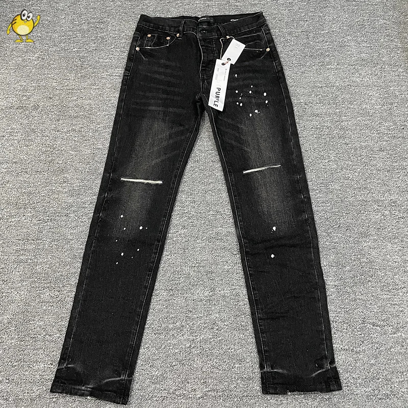 Washed Black High Street Jeans Pants Men Woman Hip Hop Quality Vintage Hole Old Casual Trousers Classic Fashion 250214