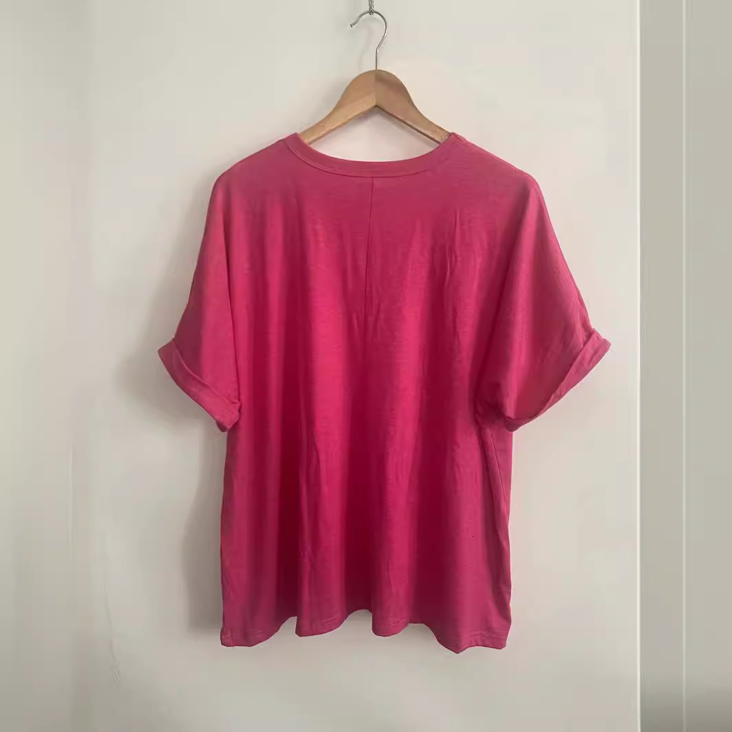 Designer Free Shipping Summer New Women Large Casual Short Sleeved Loose T-shirt Top