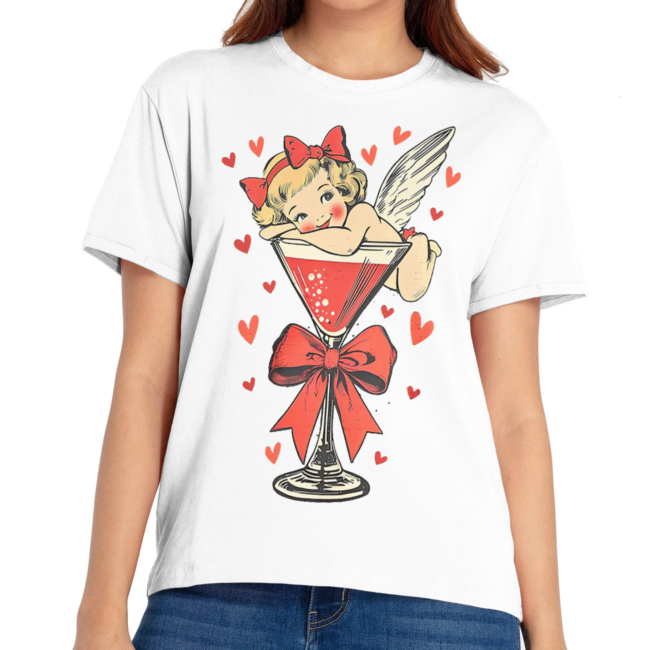 Designer's New 2025 Spring/summer Fashion Trend Creative Headphones Short Sleeved Youth Popular Women's T-shirt Begins