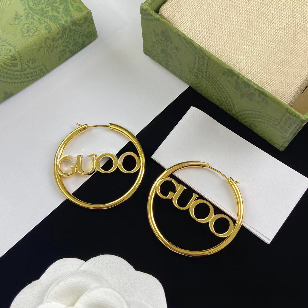 Classic large hoop earrings18k gold plated luxury earrings designer for women High quality designer jewelry gift