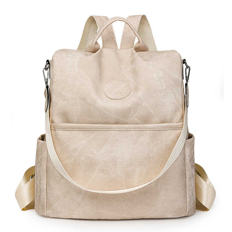 Womens Backpack New Large Capacity Anti theft PU Commuter Backpack Leisure Student Backpack Womens Bag