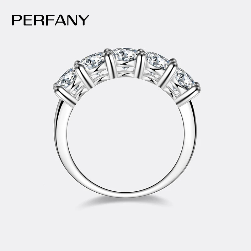 PERFANY Oval Cut Ring for Women S925 Pure Silver 5 pieces 0.5CT Laboratory Certified Diamonds High-end Jewelry 250214
