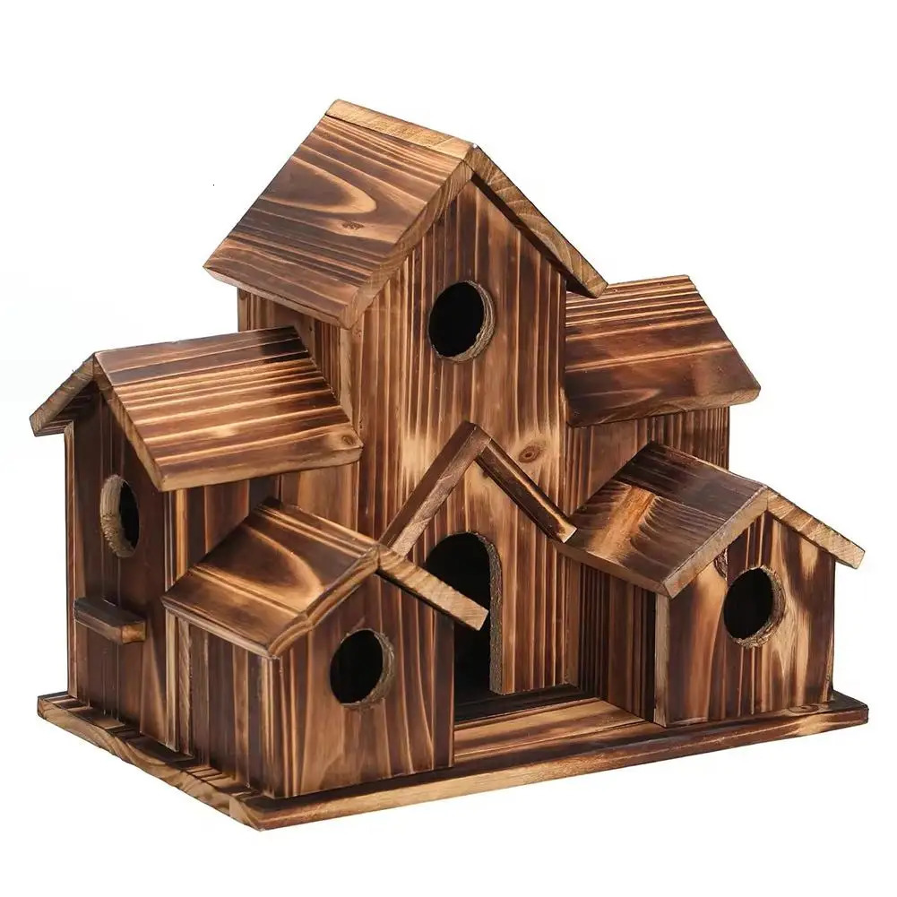 Outside Wooden Bird Nest Natural Decor Bird Hut Hummingbird House for Home Craft Wild Bird Nest Clearance Garden Birdhouse Decor 250206