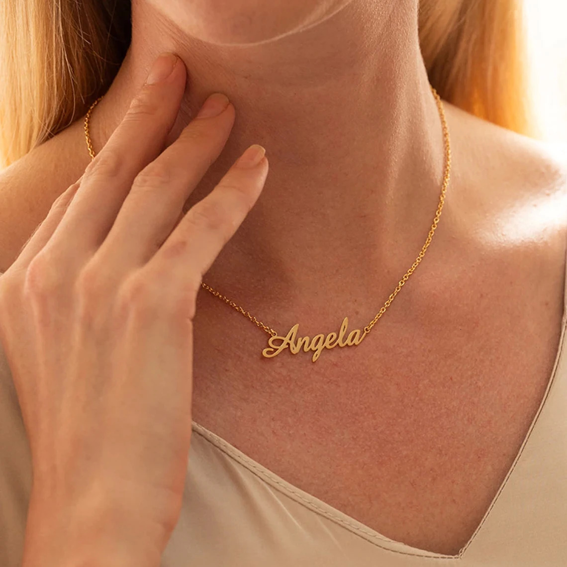 Custom Name Necklace Personalised 18 K Gold Plated Pendant Necklaces For Women Y2K Gift Cross Butterfly Stainless Steel Jewelry 250214