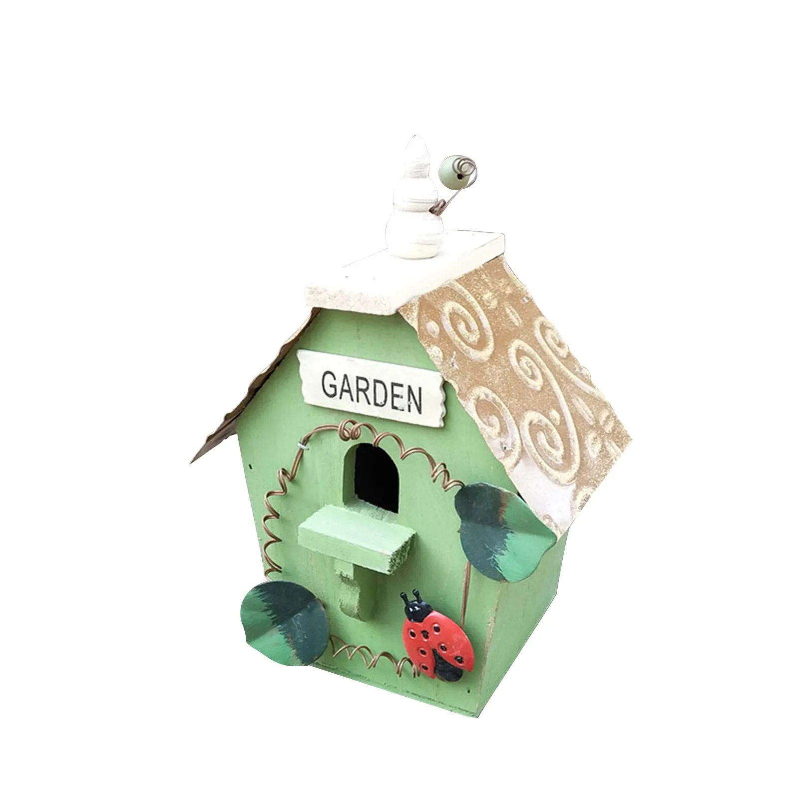 Wooden Bird House Nest Feeder Feeders for Outdoors Decorative Birdhouses outside The Birds Hanging 250206ww