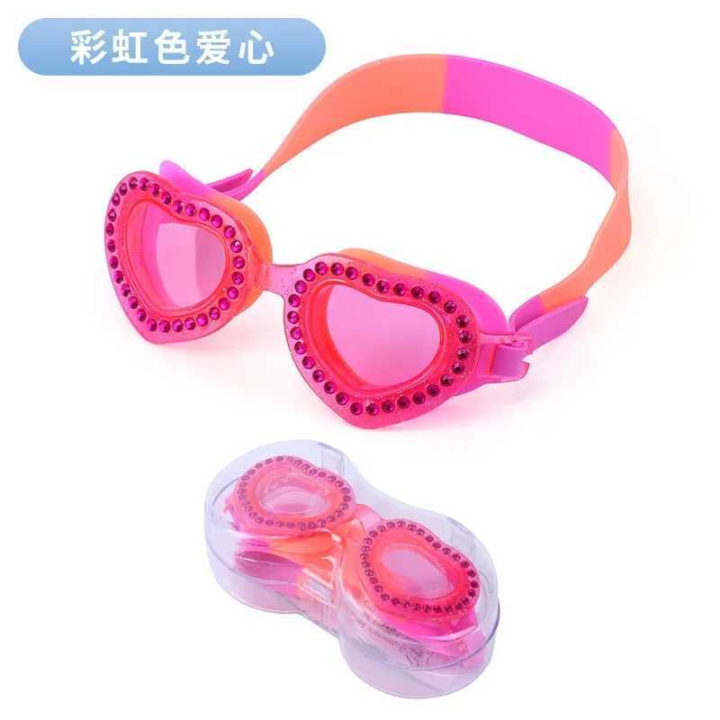 Fashion children swimming glasses HD waterproof and anti-fog goggles for boys and girls Z250215