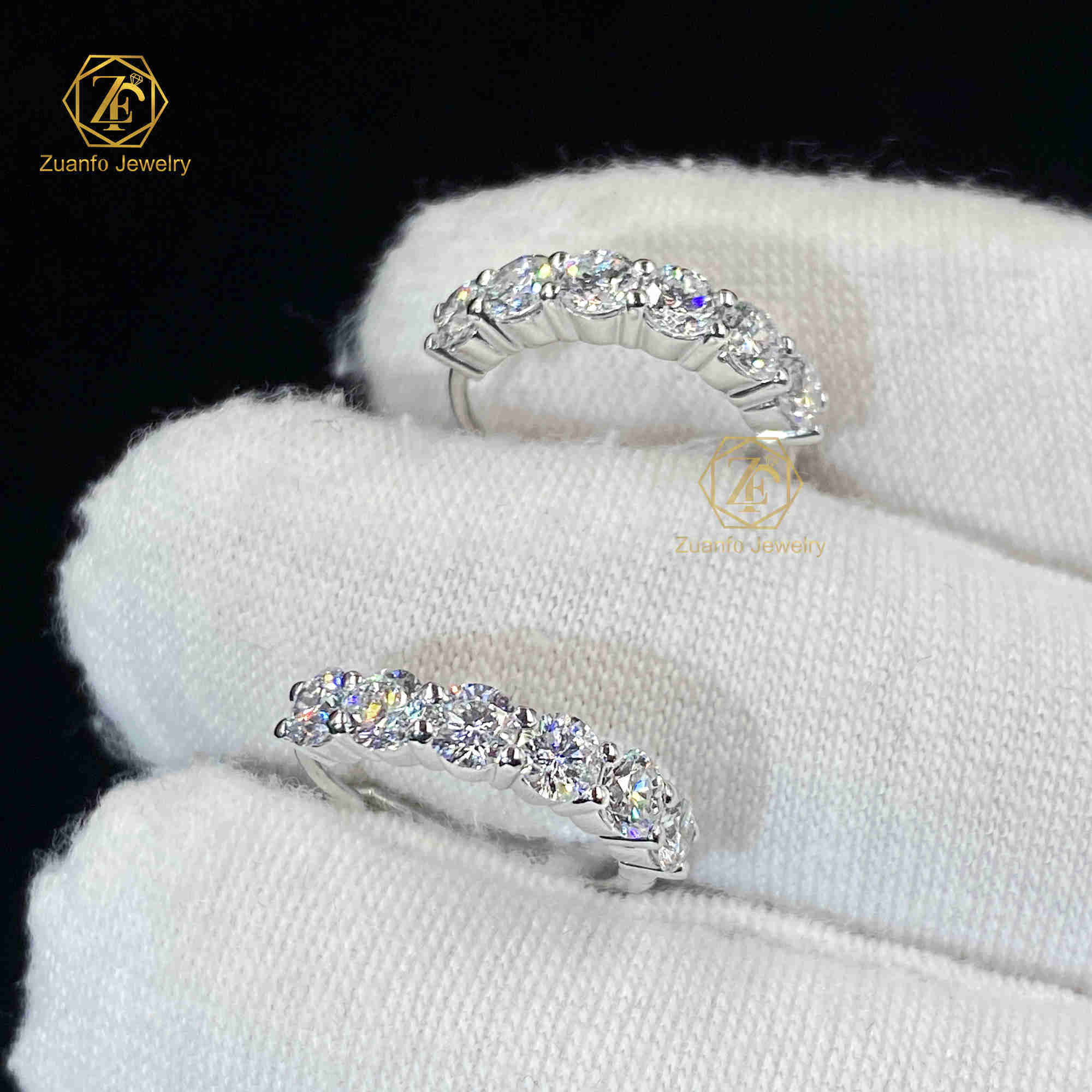 Real Gold Hoop Earrings Ear Rings Fashion 3mm Lab Grown Diamond Huggies Earring 14K Solid Gold Earrings