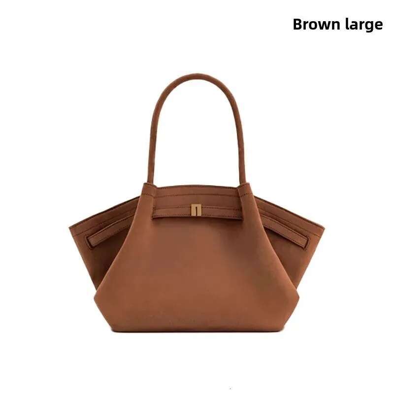 Large Size Chamois Leather Commuter Single Shoulder Slant Cross Underarm Tote Bag For Women Motorcycle Equipment Genuine Leather Gender Neutral BagVoy