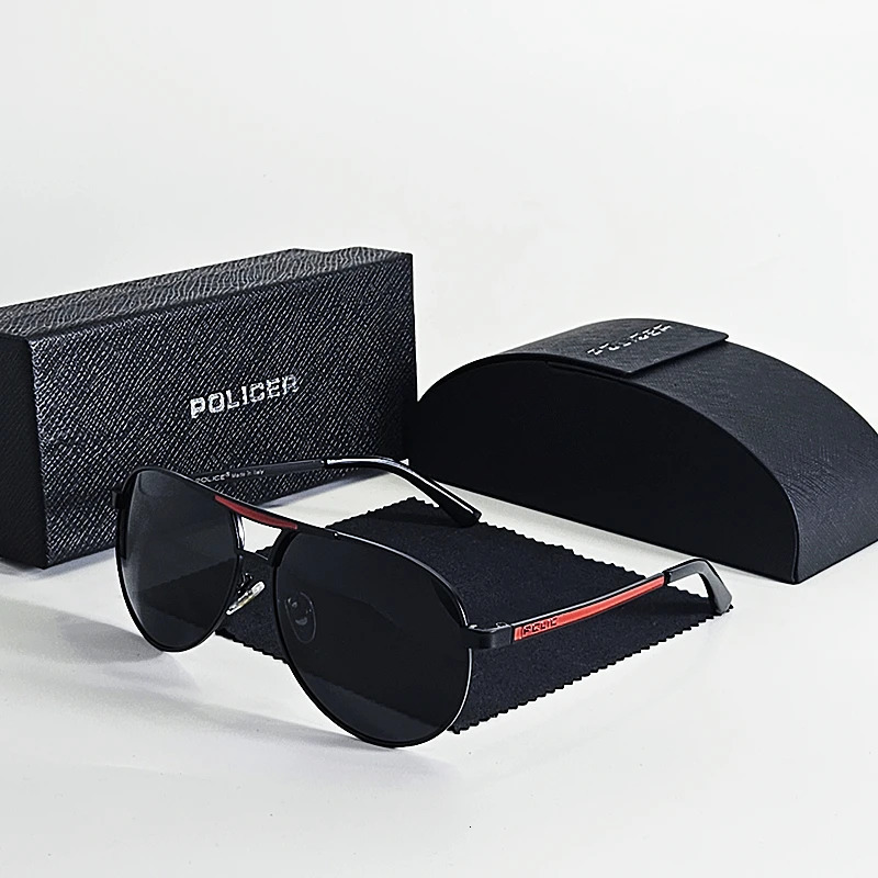 s Policer Sunglasses for Men Polarized Sun Glasses Travel Eyewears Classic Pilot Goggle with UV 400 Protection 8480 250213