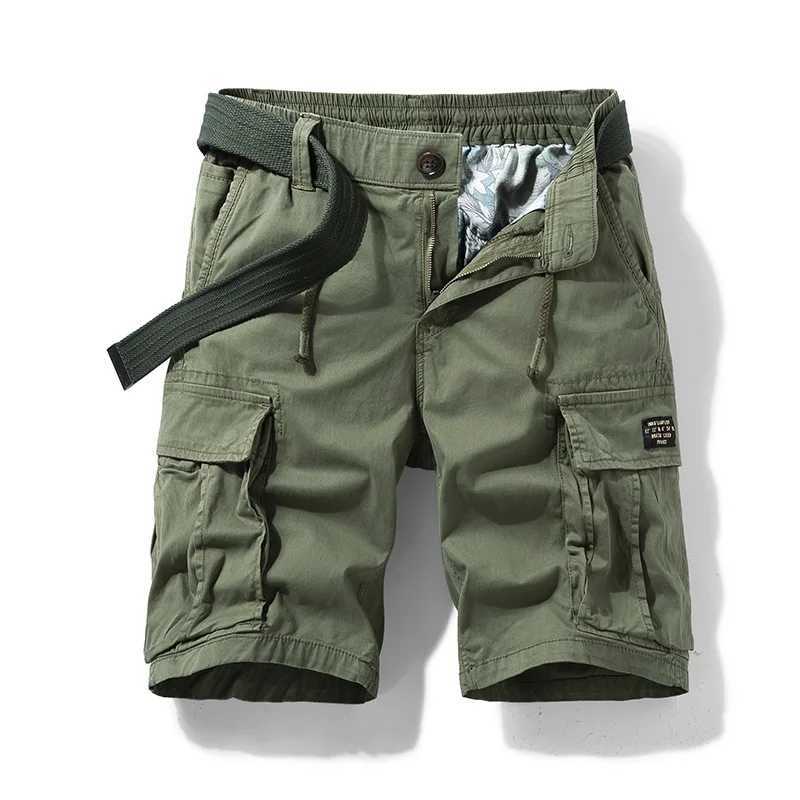 2025 New Mens Summer Cotton Army Tactical Cargo Shorts Fashion Khaki Multi-pocket Casual Short Pants Loose Military Shorts Men W250621