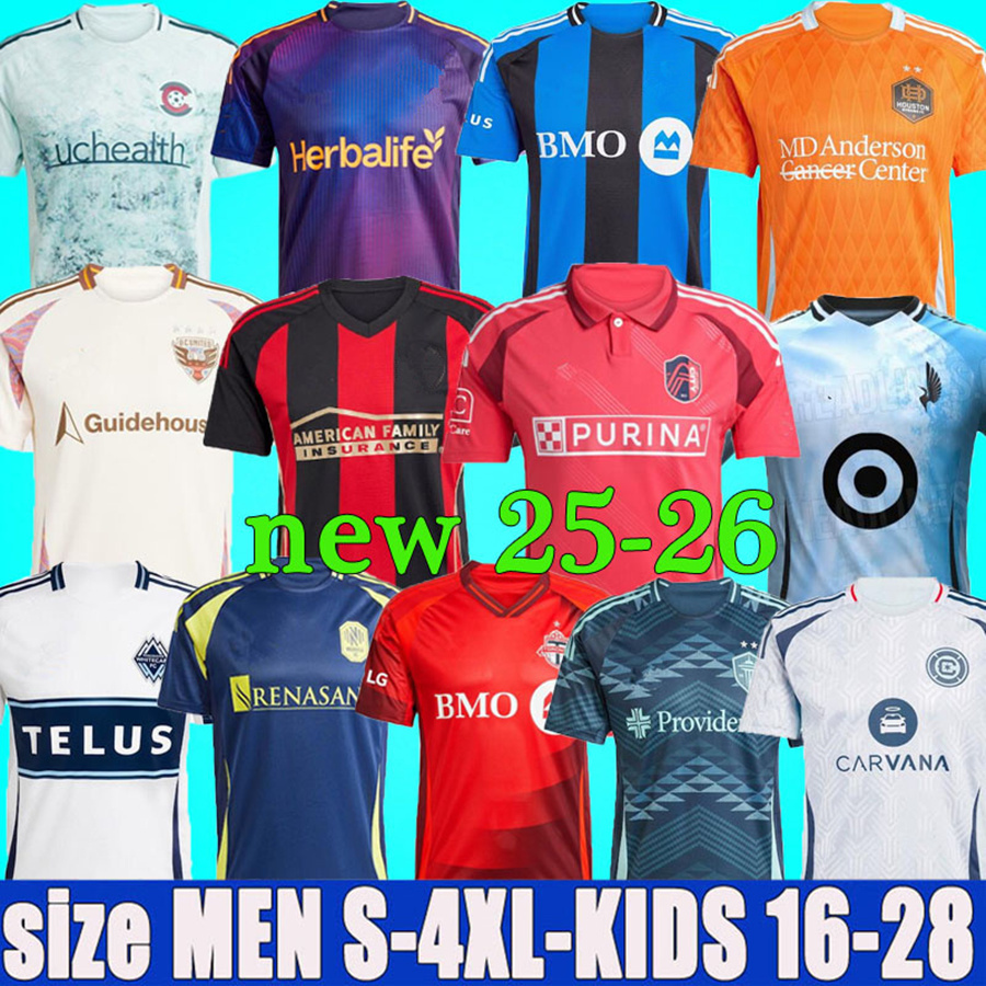 2025 2026 St. L ouis City Soccer Jerseys KLAUSS Atlant ALMADA Unit 25 26 BLOM LOWEN PARKER kids kit Men LA Galaxy HOME AWAY kit football shirts