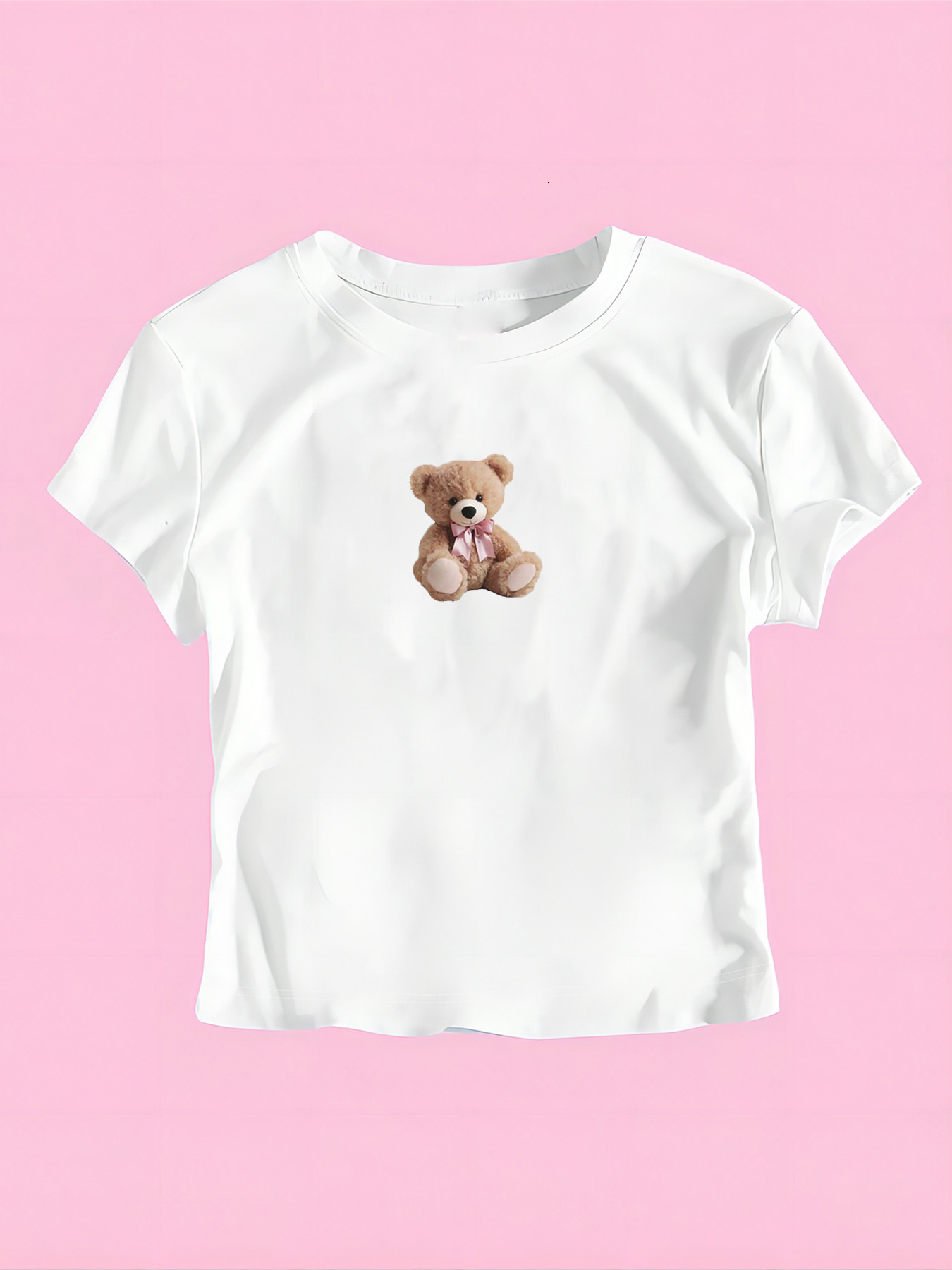Designer 2025 New Personalized Street Fashion Printed T-shirt With Shoulder And Short Sleeved Slim Fit Top