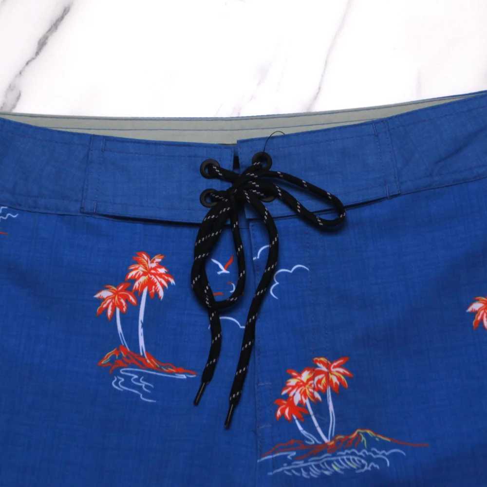 Mens printed board surfing swim trunks with high elasticity quick drying waterproof thin casual beach shorts Bermuda swimsuit W250215