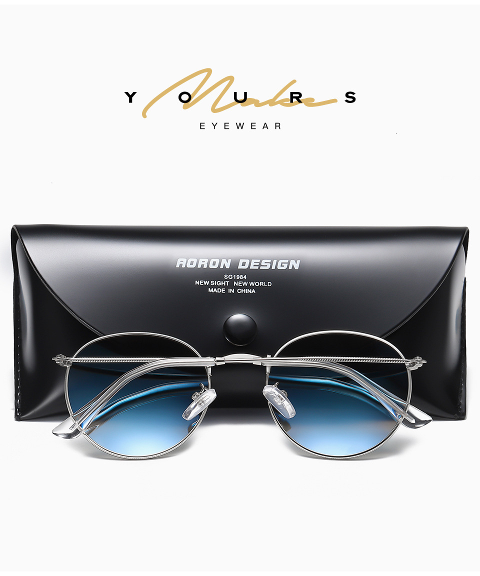 New Fashion Colorful Polarized Trendy Round Frame Metal designer sunglasses for women