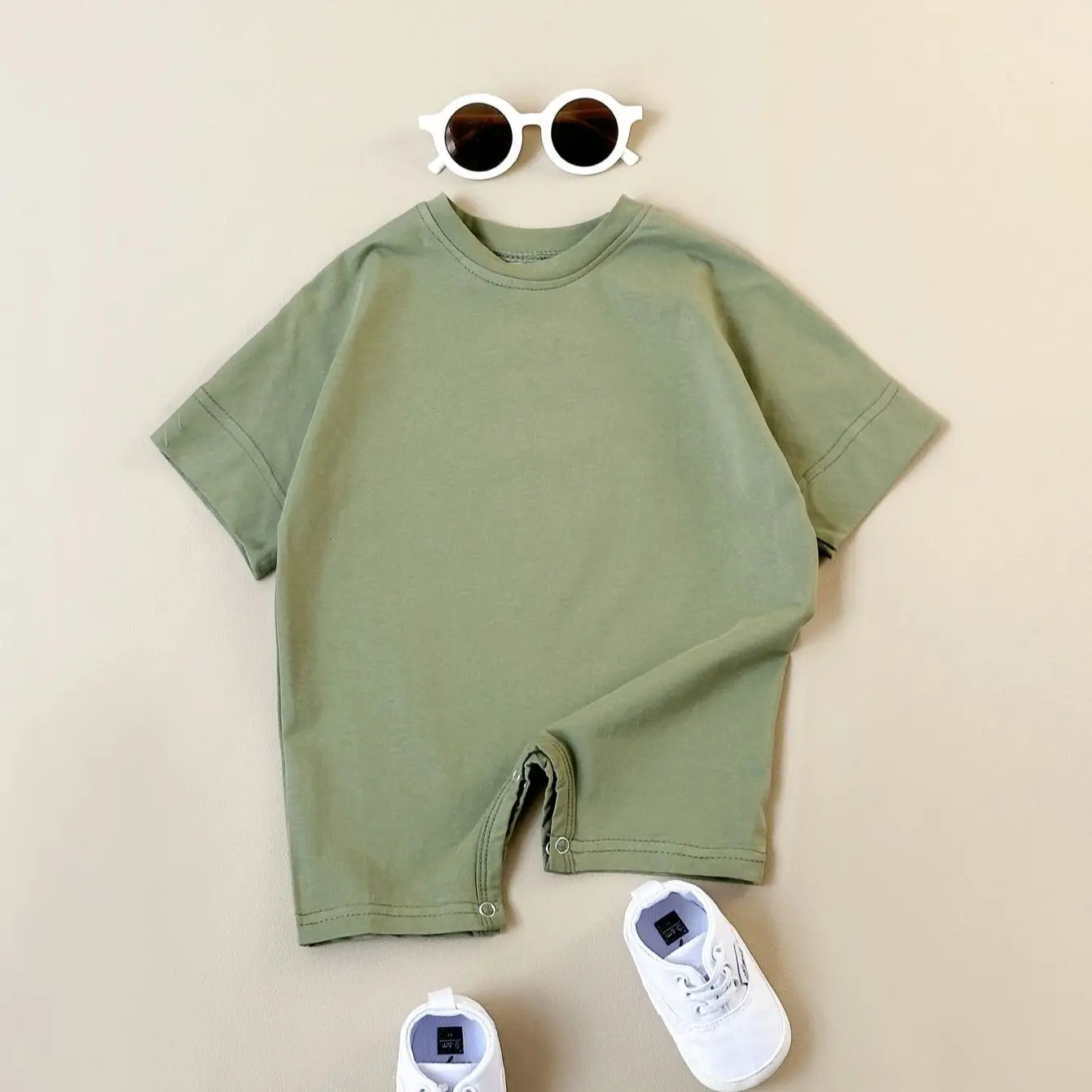 Baby Boy Basic Romper Summer born Infant Baby Clothes Wear Infant Short Sleeve Jumpsuit Ribbed Clothes Outfits Playsuit 250214