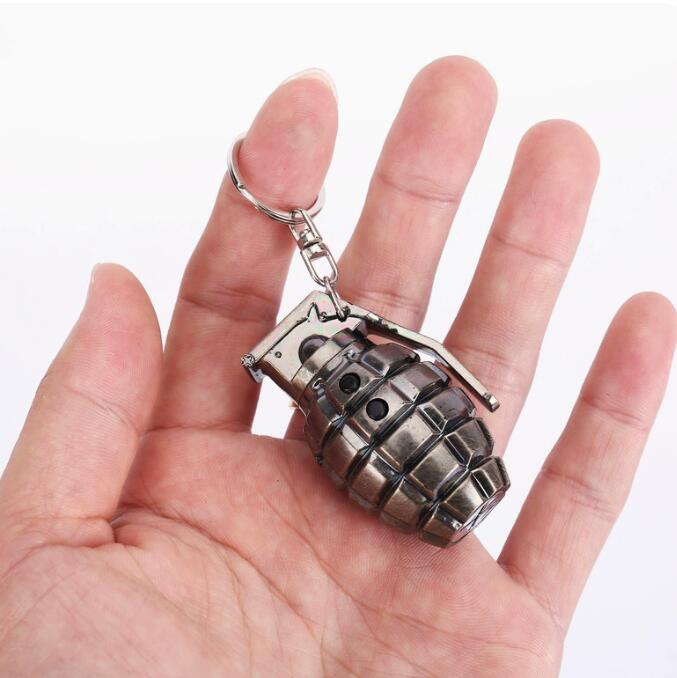 Military Grenade Model Flashlight Lights Keychain Mini Led laser pointer lights Funny trick Toy Novely keyring lamp lights
