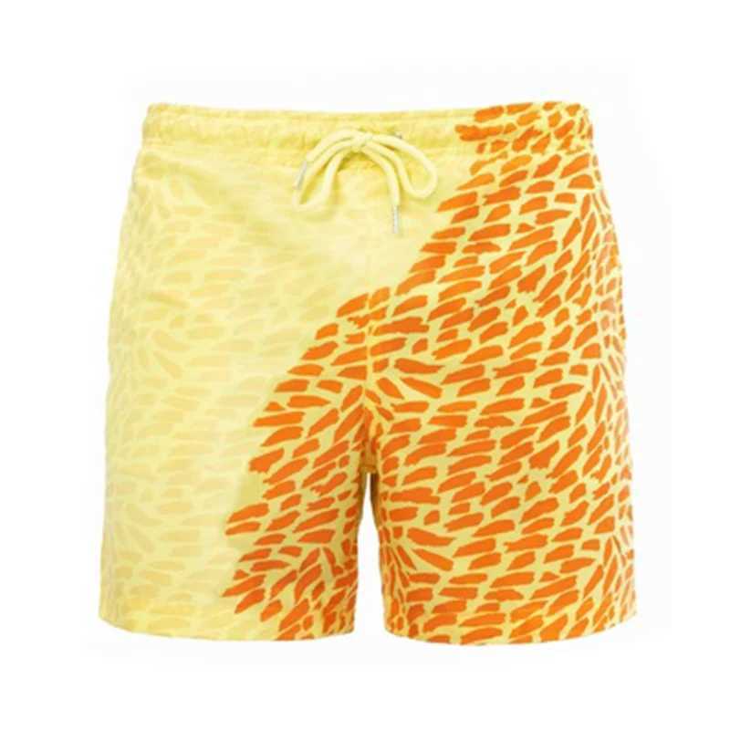 Men Color Changing Shorts Men Swimming Shorts Mens Beach Swim Shorts Male Briefs Bathing Shorts Comfortable Breathble Pants W250215