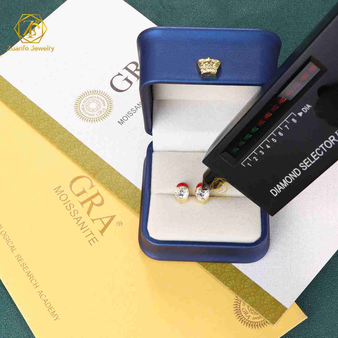 Luxury 925 Silver D VVS1 Moissanite Diamond Stud Earrings New Design Christmas Hat and Tree Jewelry for Gift or Party