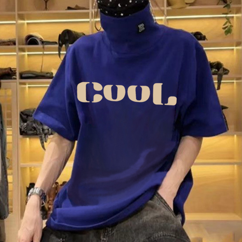 Designer Fashion Trend 2025 Autumn/winter Cotton Loose Versatile Top With Letter Design Sense Half Sleeve Bottom Shirt Women's Wear