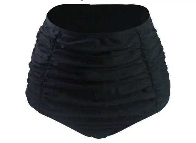 Women Two Piece Separates Black Print Halter Ruffled Bikini Top Ruched Bikini Bottom Double Material High Stretchy Full CoverageW250214