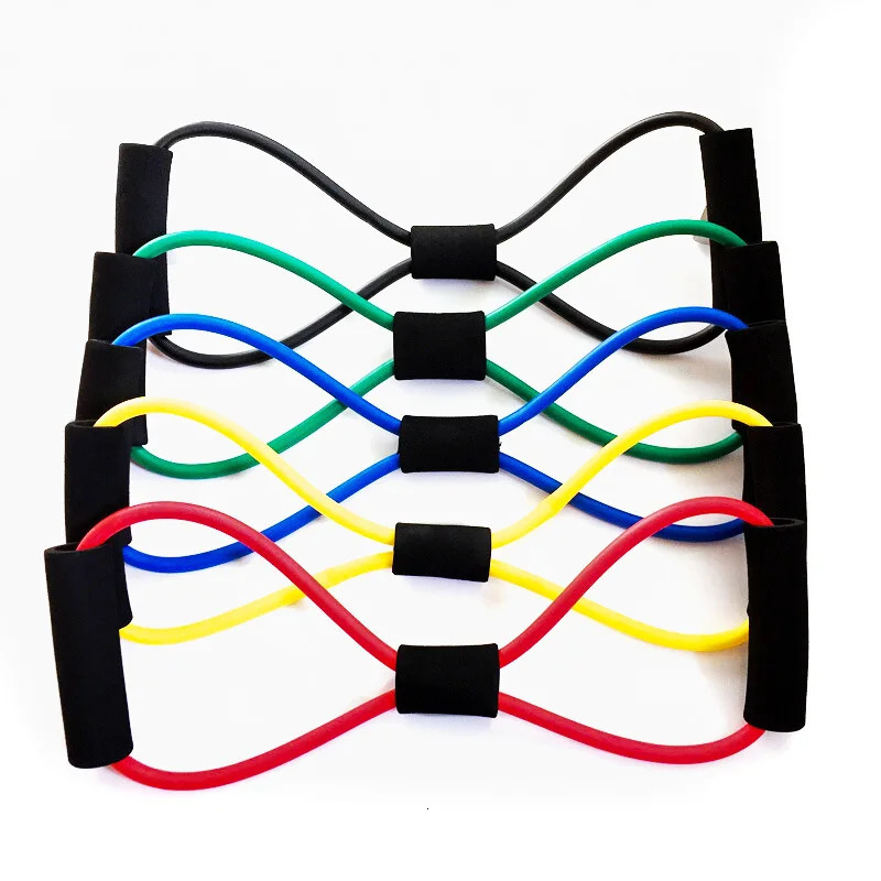 Fashion Yoga Resistance Bands Elastic Band Sports Exercise Puller 8shaped Chest Expander for Body Building Home Gym Fitness 250213