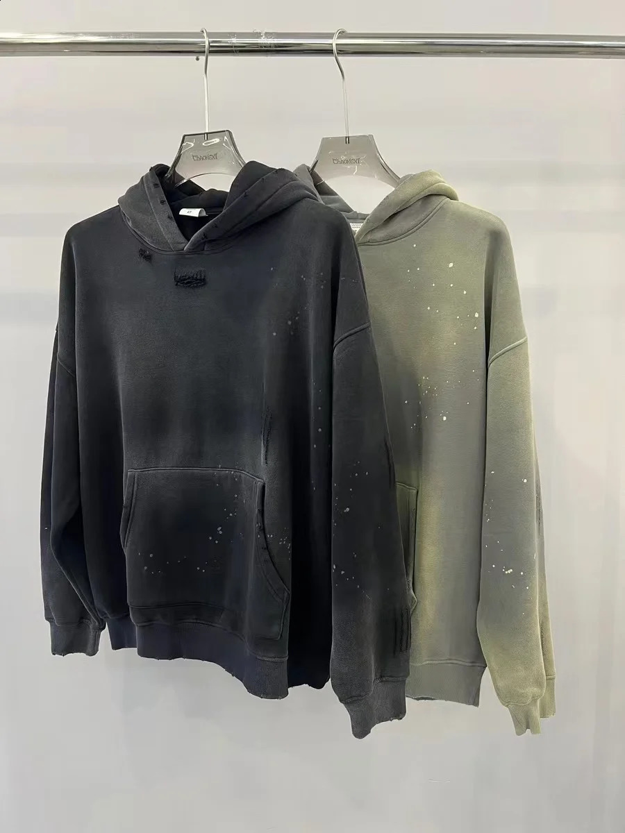 Vintage Acid Washed Hoodie Distresses Pullover Oversized Causal Street Fashion Sun fade 100 Cotton Hoodies For Man or Women 250214