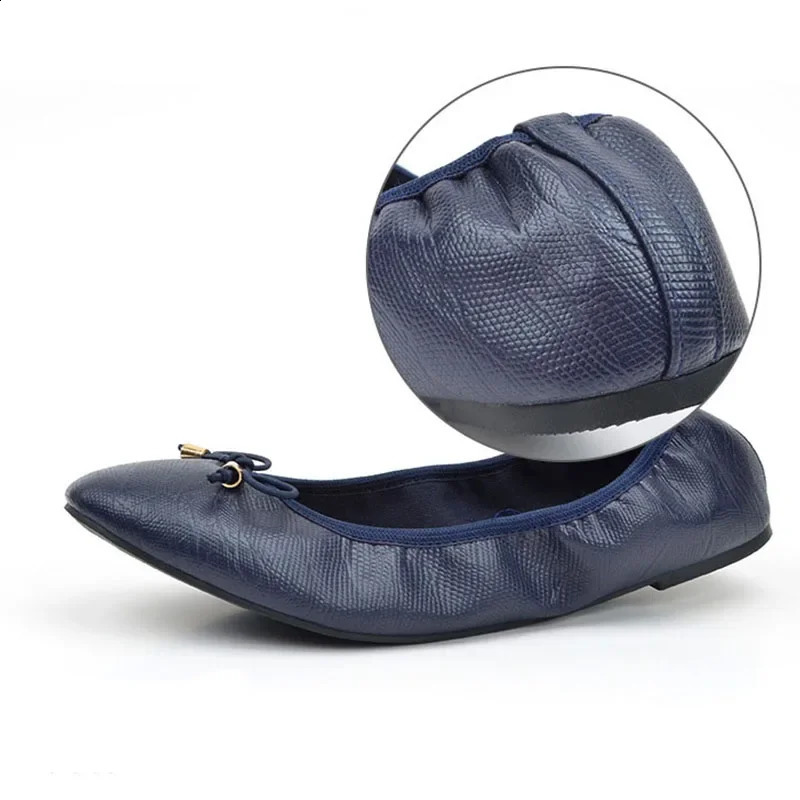 Women Leather Breathable Ladies Comfortable Ballet Flats Fashion Slip on Shallow Loafers Office Flat Boat Shoes 250214