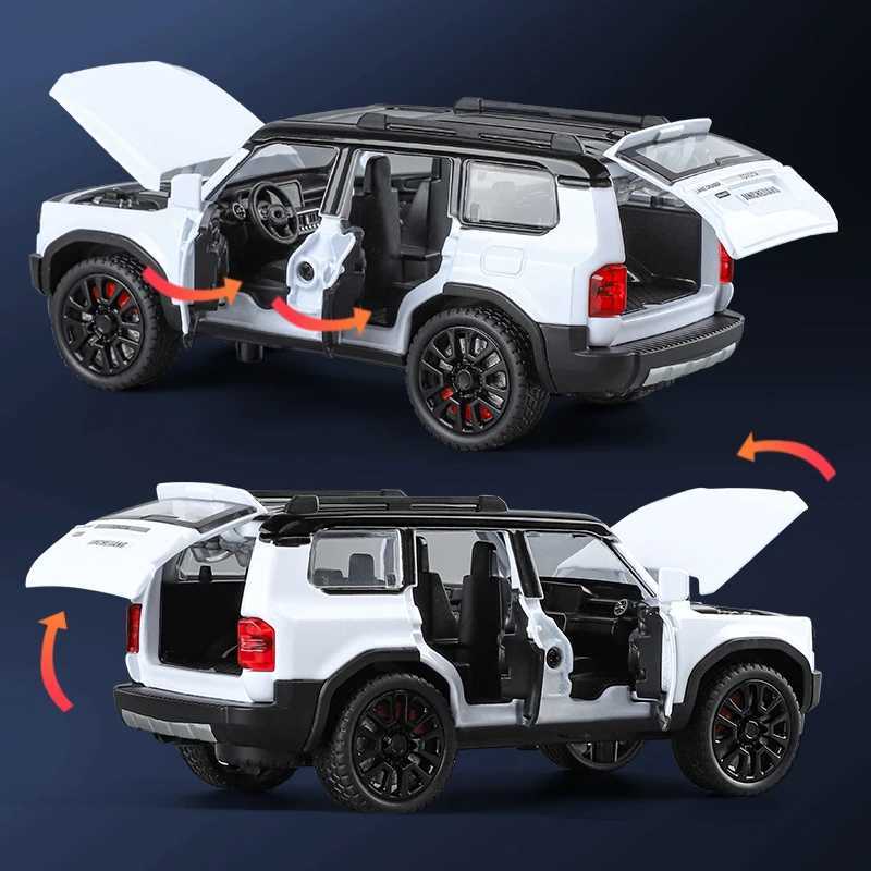1 32 TOYOTA PRADO Land Cruiser Off Road Vehicle Metal Alloy Diecast Model Car Outdoor Display Collectibles Decorative Gift BoyT250215