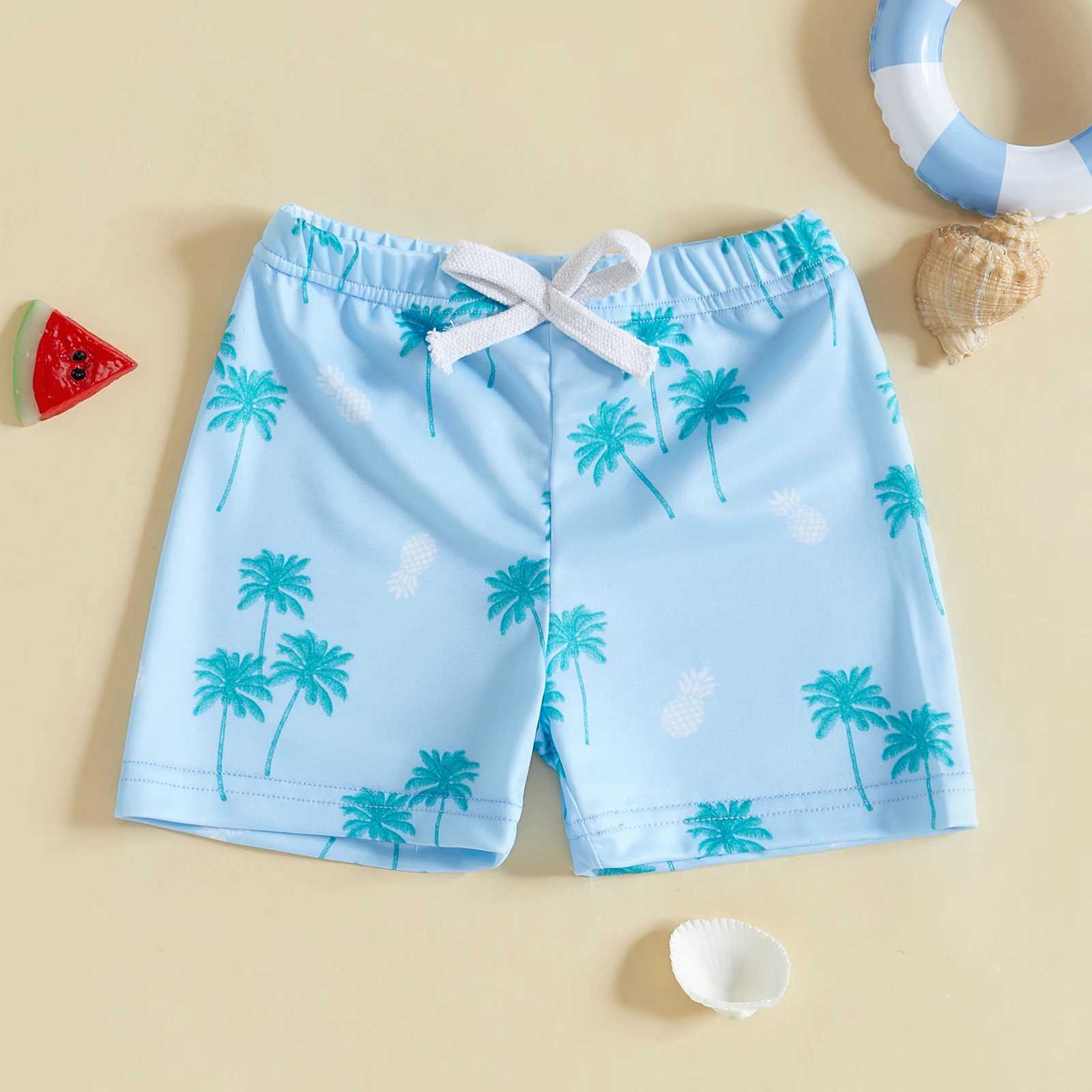 Yiiciovy Summer Kids Boys Swim Trunks Summer Cute Shark Print Elastic Beach Board Shorts Children Swimwear Bathing SuitXJ250214