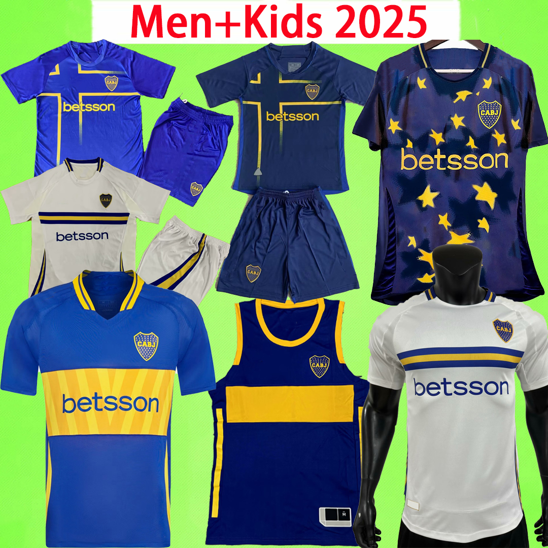 2024 2025 2026 3rd Boca soccer Jerseys Kids Kit 24 25 26 MARADONA ROMERO CAVANI BENEDETTO LUCAS goalkeeper vest football shirt GK Fans Player version uniform Juniors