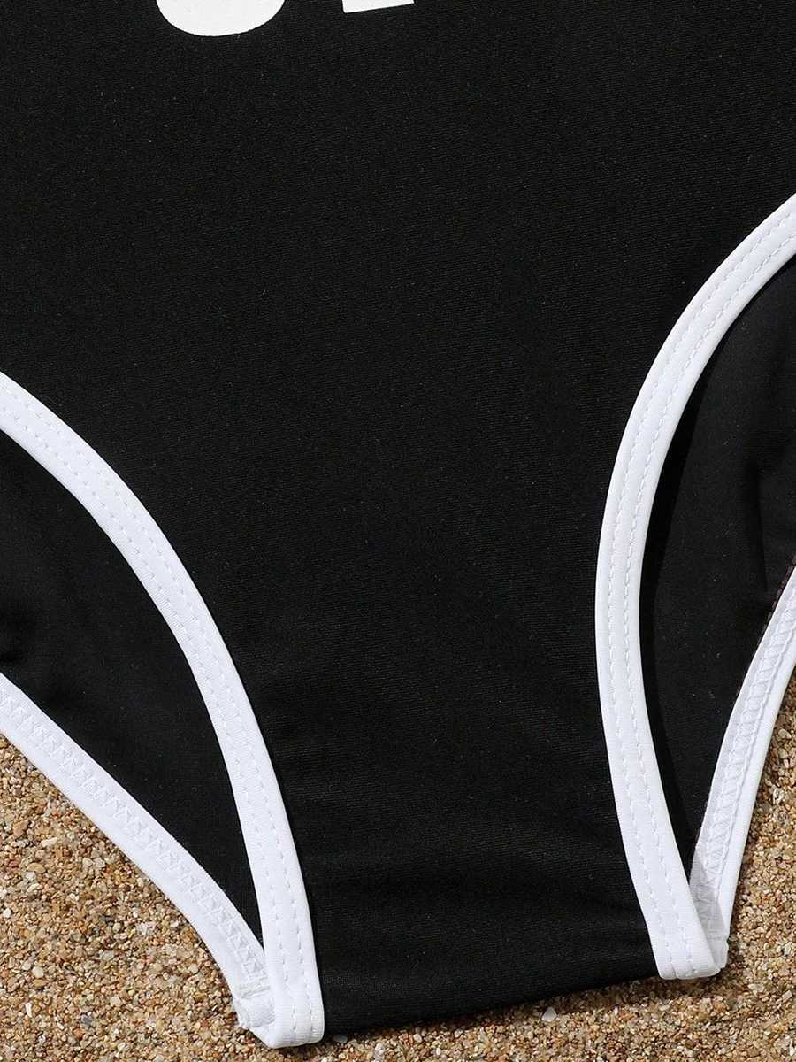 2024 Print Girls Swimsuit Two Piece Kids Swimwear Female Childrens Bathers Bathing Swimming Swim Suit BeachwearXJ250214