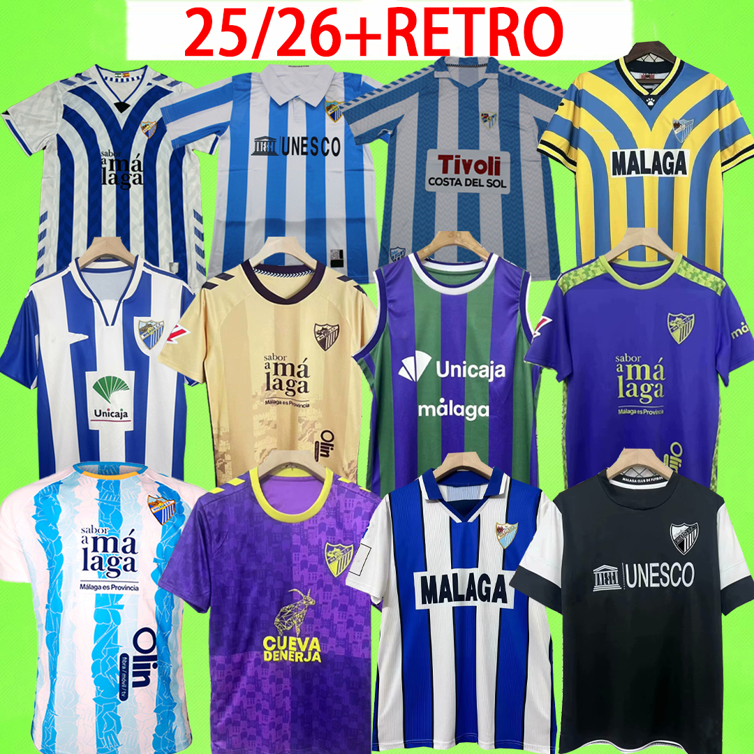 24 25 26 Malaga 1997 1998 soccer jerseys 2024 2025 2006 CF MALAGUISTA JCASTRO Training JUANPI Maillot 04 05 06 12 13 De Foot Shirt SANTOS VEST Football uniform 2012 2013