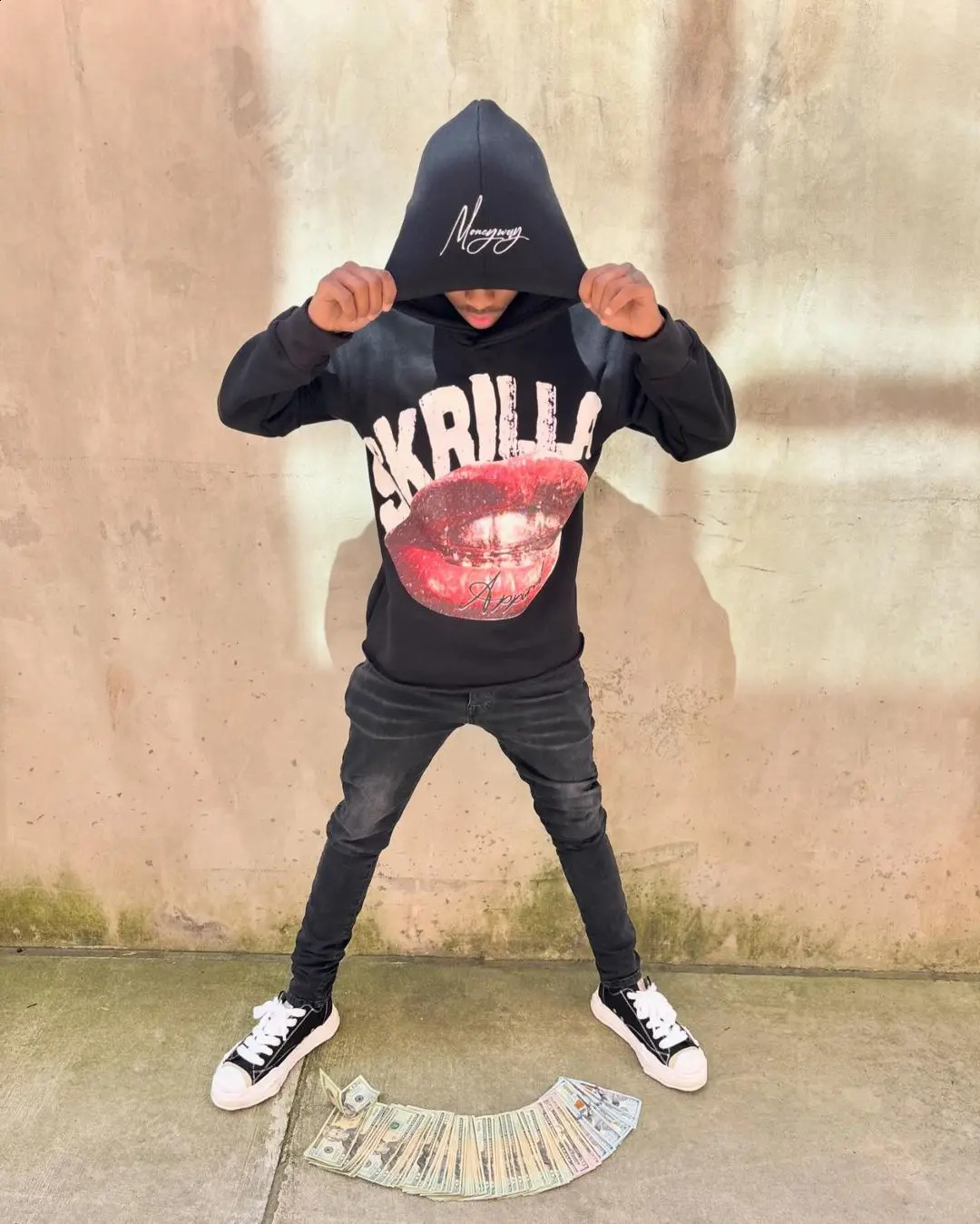 Mouth Print Long Sleeve Hoodie Y2k Clothes Harajuku Sweatshirts Gothic Streetwear Hoodies Sportswear Mens and Womens Top Kpop 250213