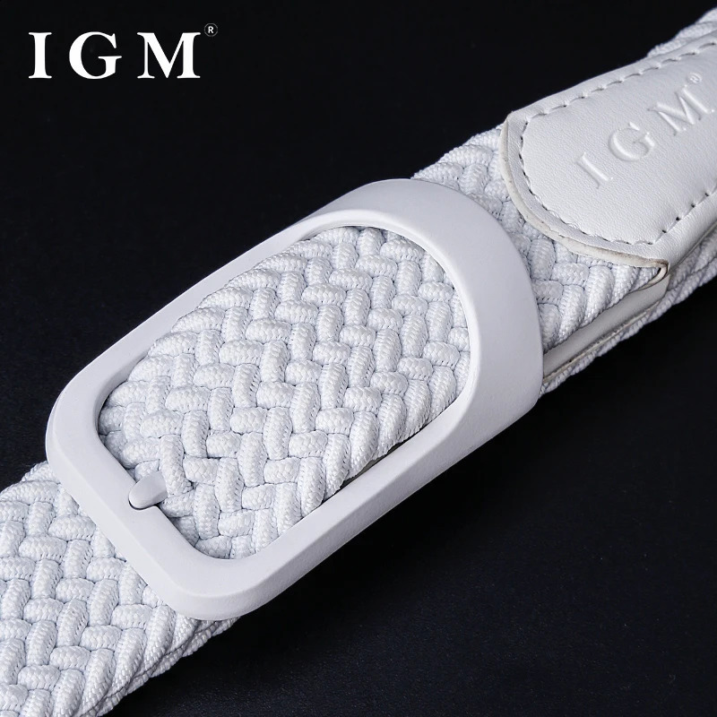 Fashion Men Metal Pin Buckle Male Canvas Pants Jeans Golf Elastic Braided Belt 250213