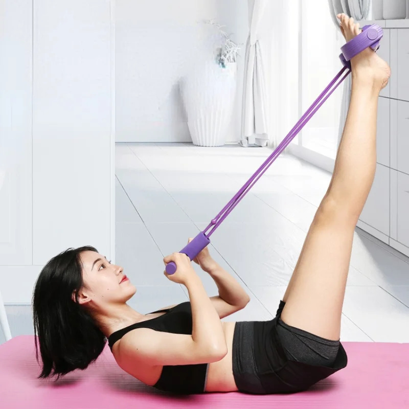 4 Resistance Elastic Pull Ropes Exerciser Rower Belly Band Home Gym Sport Training Bands for Fitness Equipment 250213