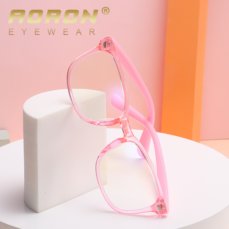 New fashionable children's anti blue paired with glasses frame TR flat light goggles designer sunglasses for women