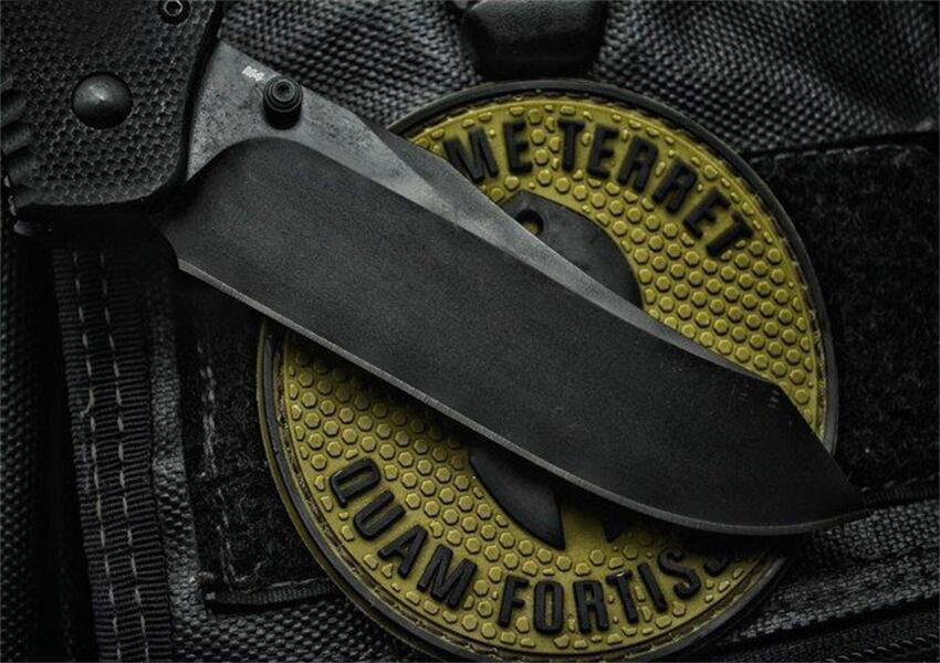 2Models 810BK Axis Folding Knife 3.77 GB-D2 Black Blade, G10 Handles