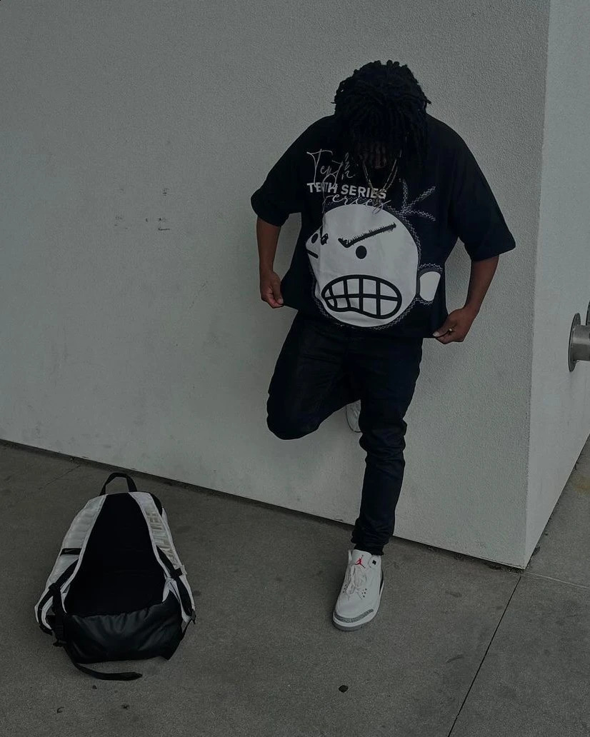 Streetwear T Shirt Y2K Harajuku Hip Hop Cartoon Graphic Print Oversized TShirt Mens Round Neck Cotton Short Sleeve Tops 250122