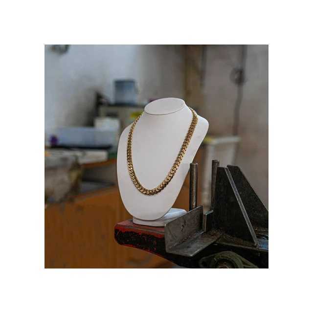 Handmade Miami Cuban Link Chain 210grams Heavy Solid 925 Sterling Silver Gold Plated Curb Chain for Men and Women Hiphop Chain