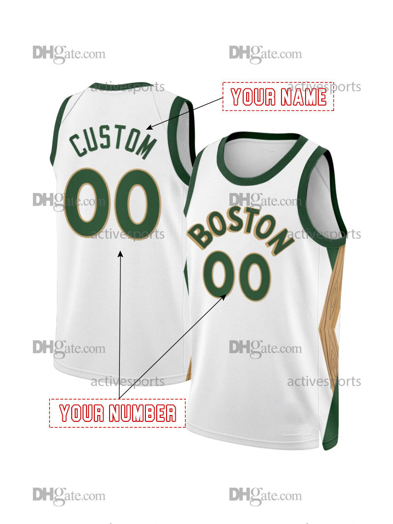 Mens Womens Youth Custom Tatum Basketball Jersey Holiday White Porzingis Brown Horford Pritchard Custom Stitched