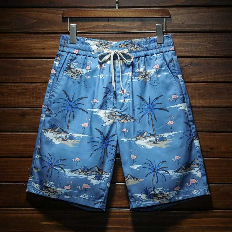 Summer Beach Shorts Men2024New Fashionable Color Pattern Loose Breathable Pants Outdoor Trendy Cropped Pants W250215