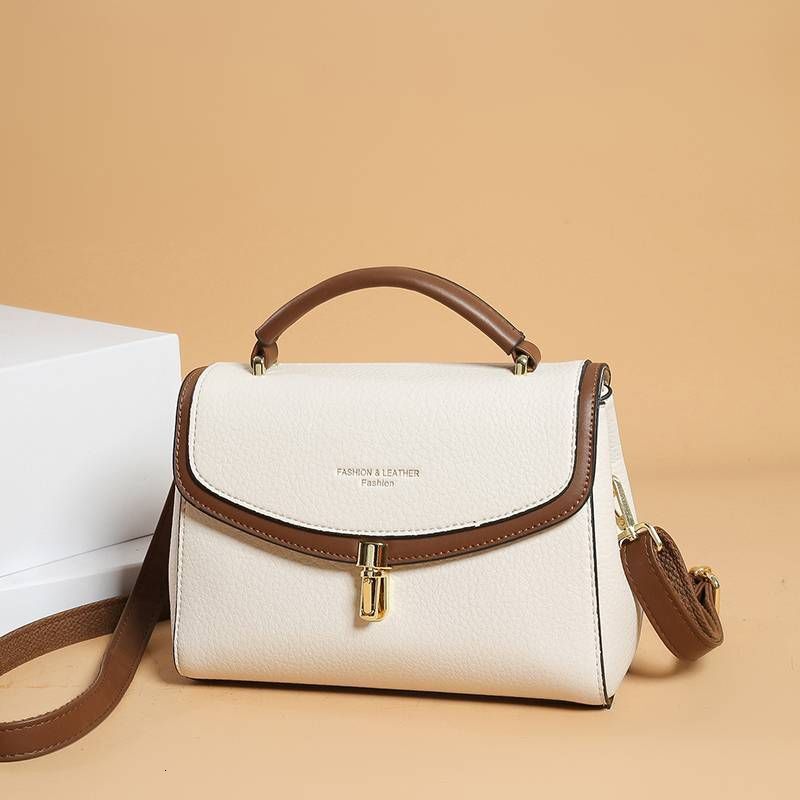 Summer New 2024 High-End Exquisite Retro Fashion Lychee Pattern Hand-Carry Shoulder Women's Bag